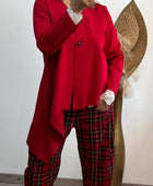 Haut asymétrique rouge