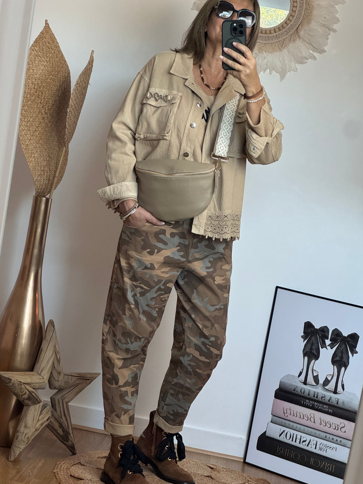 Pantalon Dakota camouflage camel