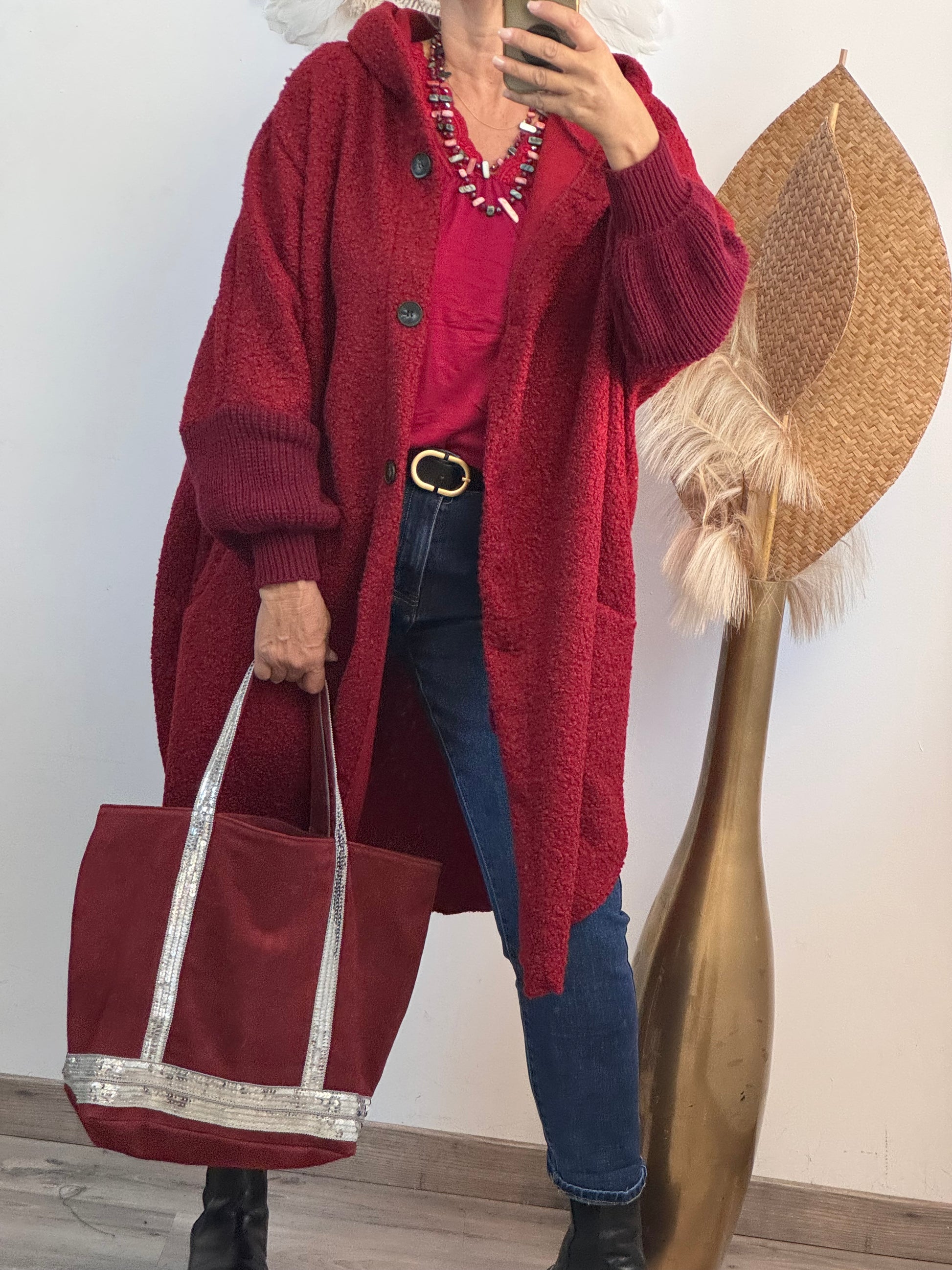 Manteau Marceau bordeaux