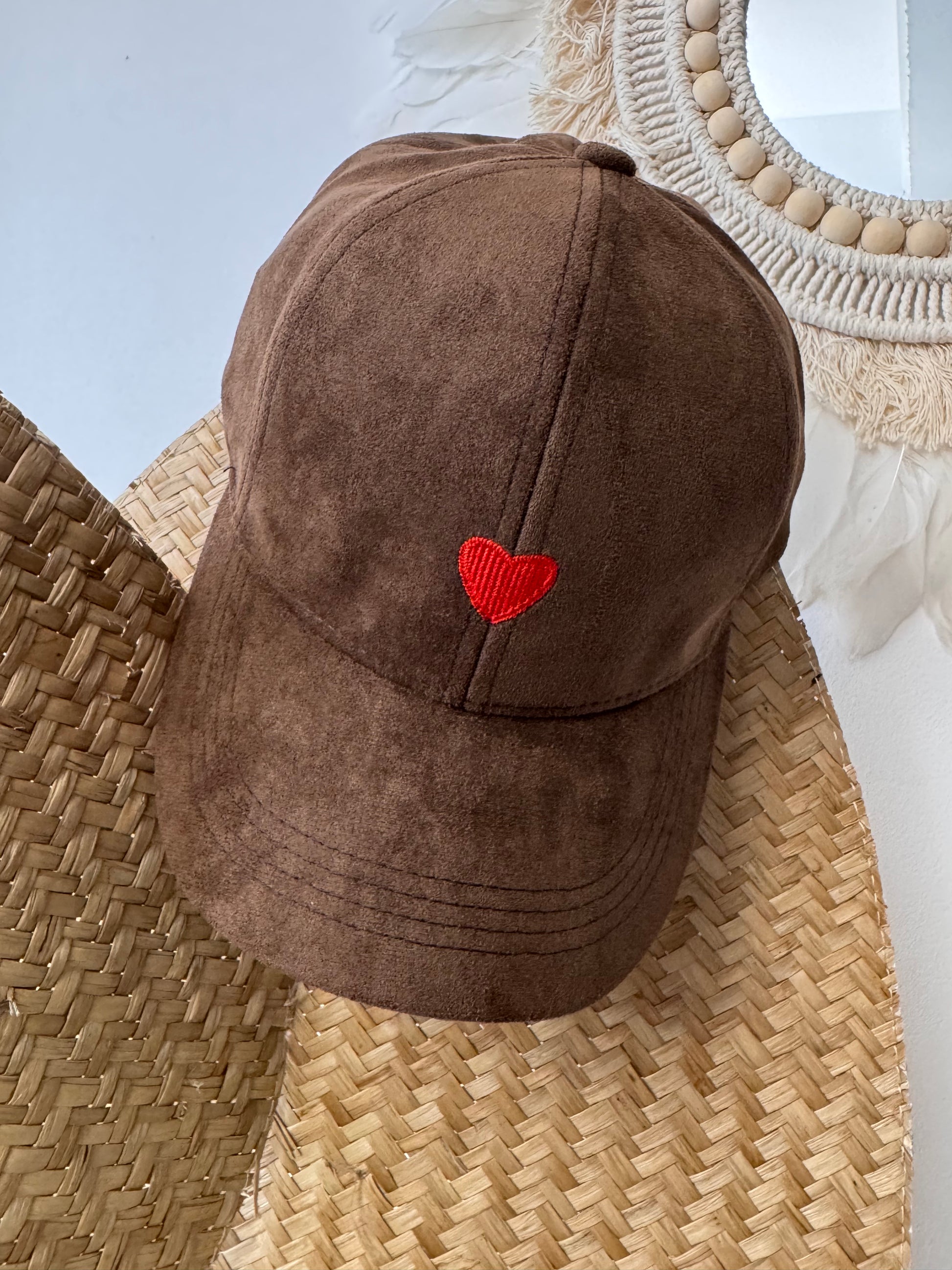 Casquette Love marron