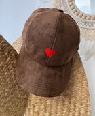 Casquette Love marron