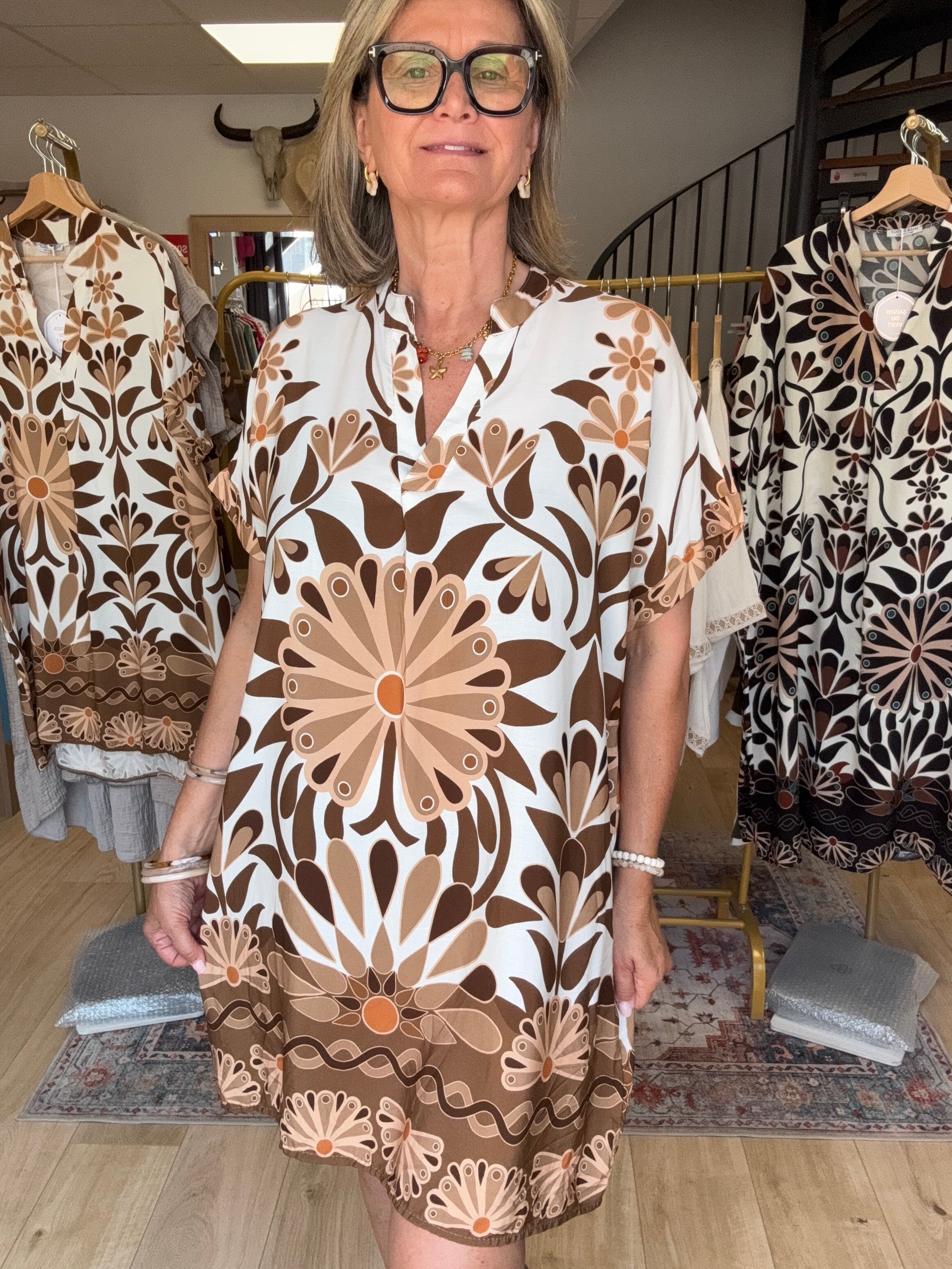Robe Emma marron