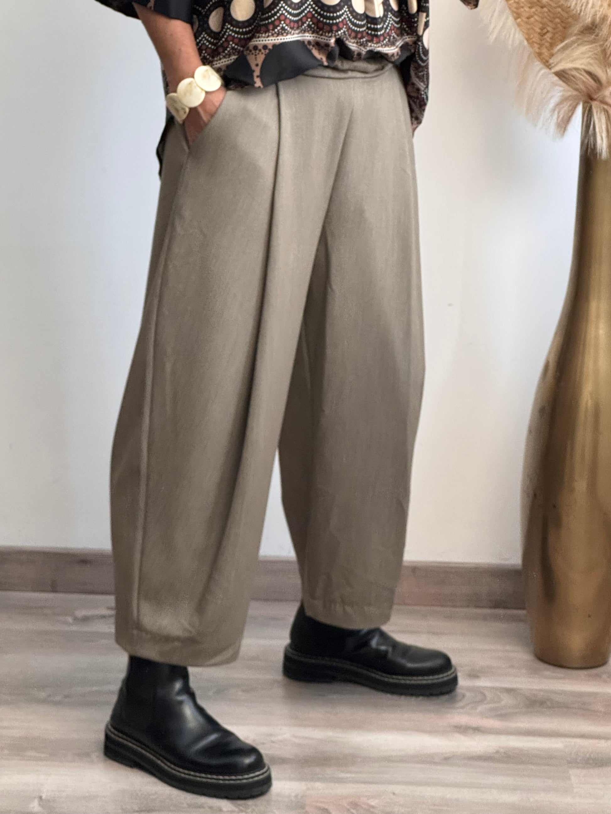 Pantalon balloon Lucas taupe TU 36/42