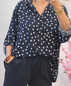 Blouse pois marine TU 42/50