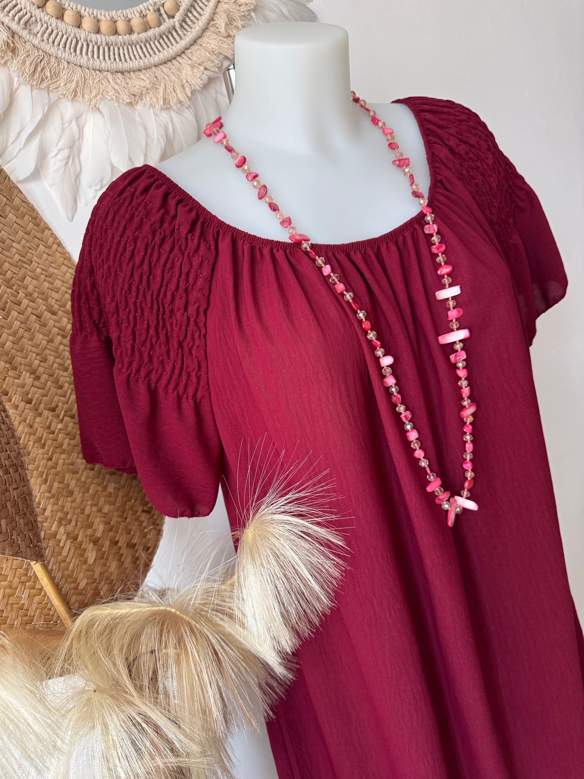 Robe Clara bordeaux TU 42/48