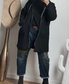 Manteau moumoute noir