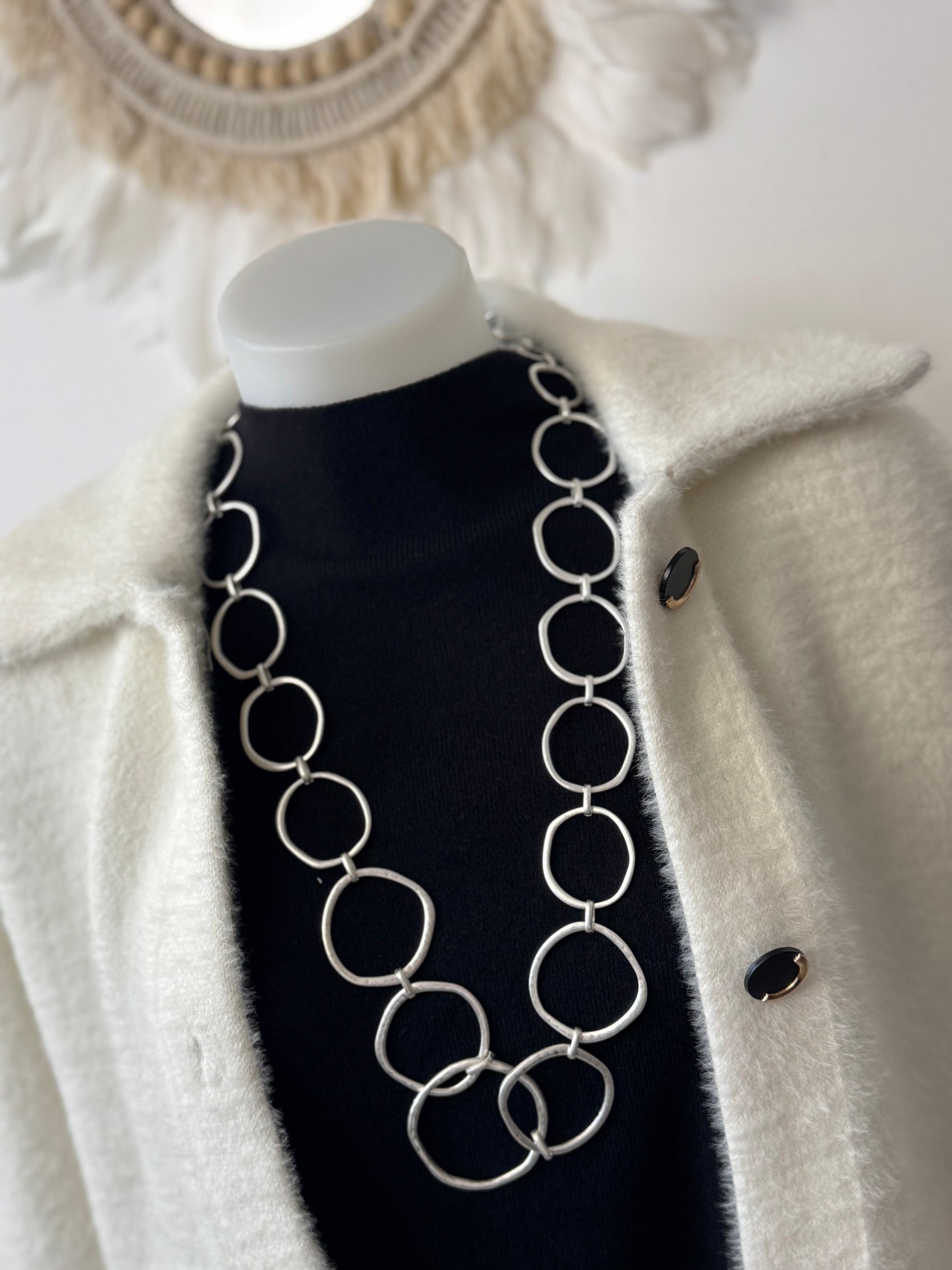 Collier ronds argentés