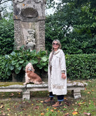 Veste longue suédine beige