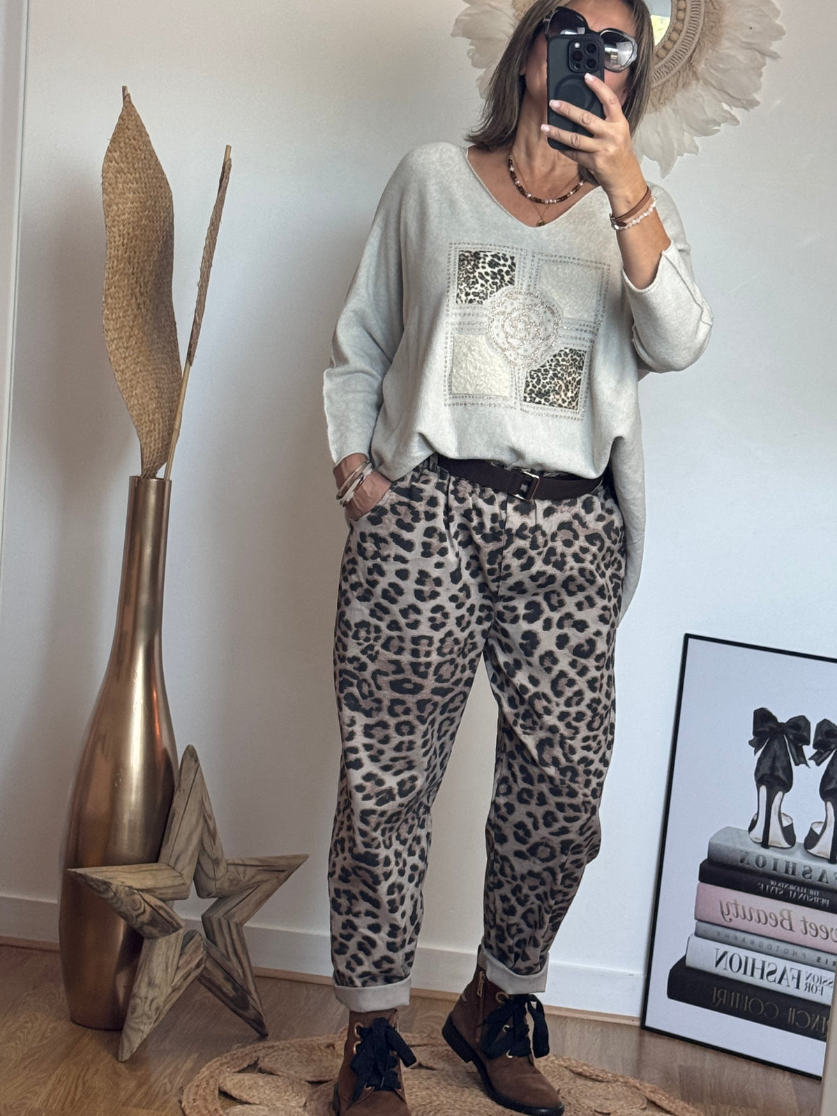 Pantalon Léo beige TU 40/48