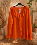Blouse broderie anglaise orange