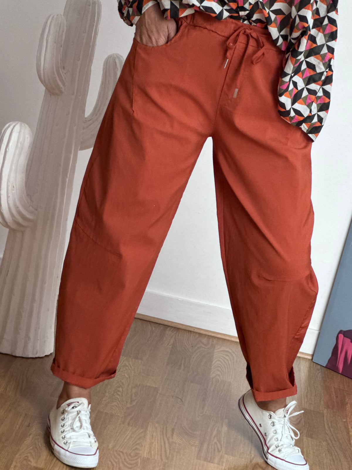 Pantalon Nino terracotta