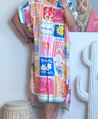 Robe chemise multicolore TU 38/48