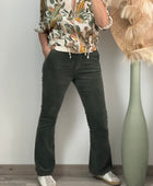 Pantalon Flare velours kaki