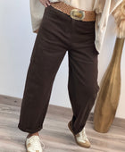 Jeans balloon marron