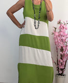 Robe Romy verte et crème
