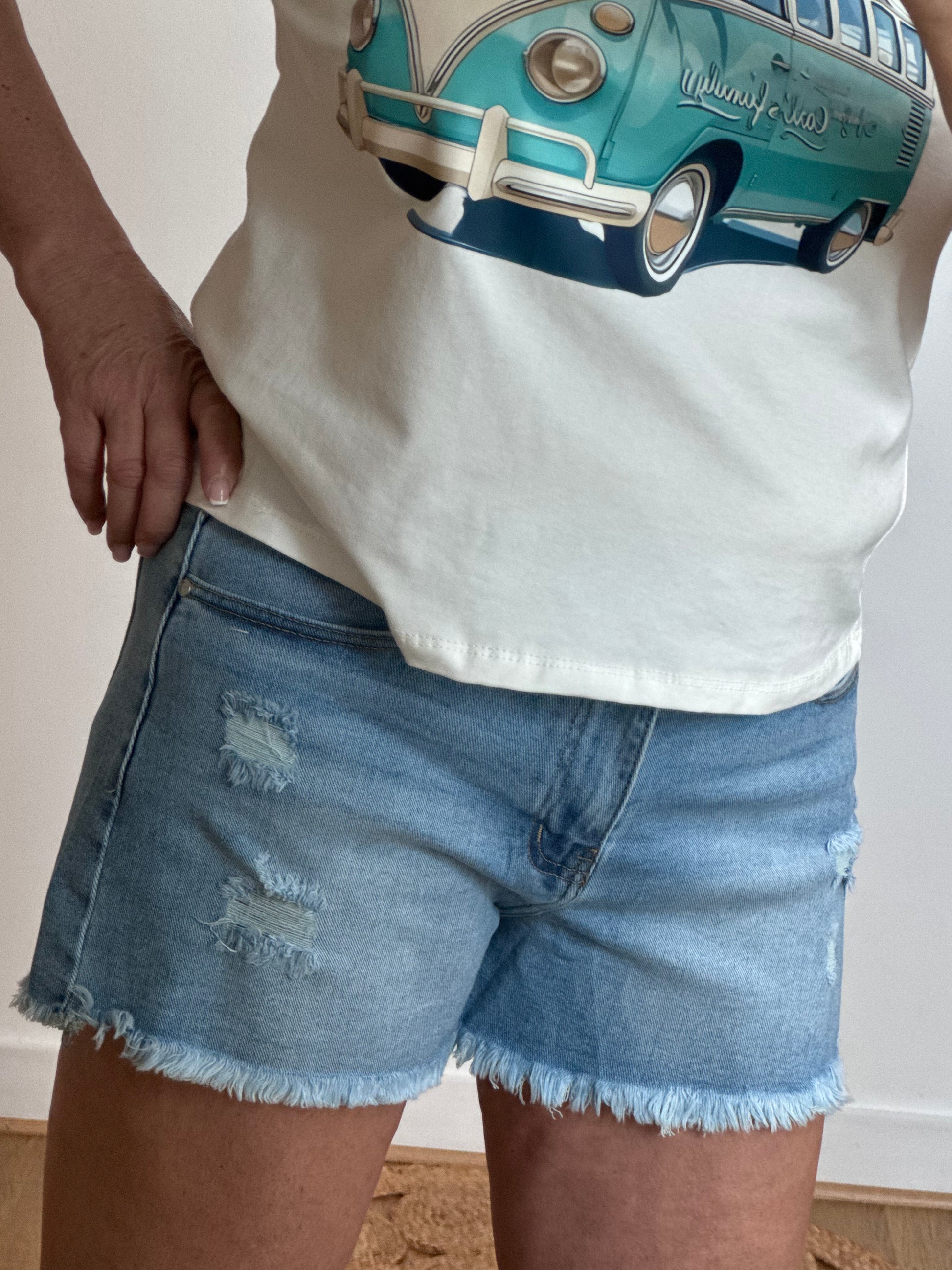 Short en jeans