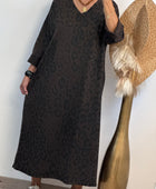 Robe longue Léo marron TU 46/54