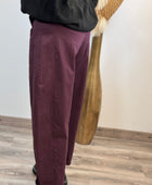 Pantalon barrel lie de vin