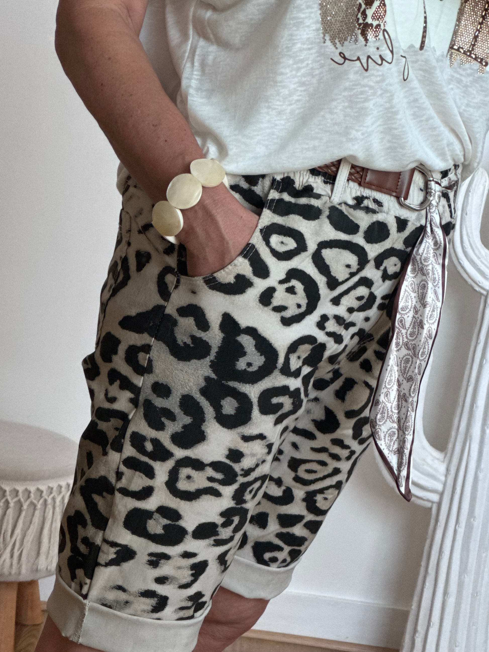 Bermuda ou short Léo beige TU 40/48