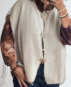 Gilet mohair beige