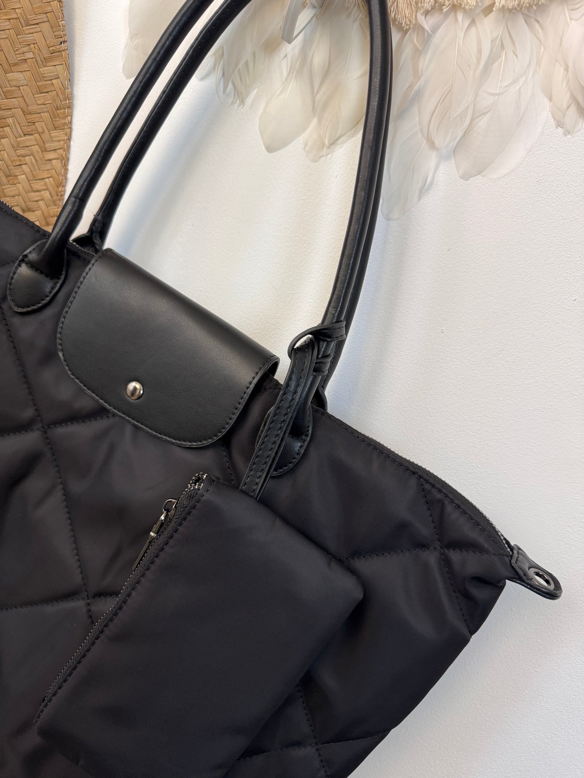 Sac noir matelassé