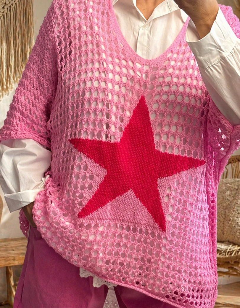 Pull crochet rose