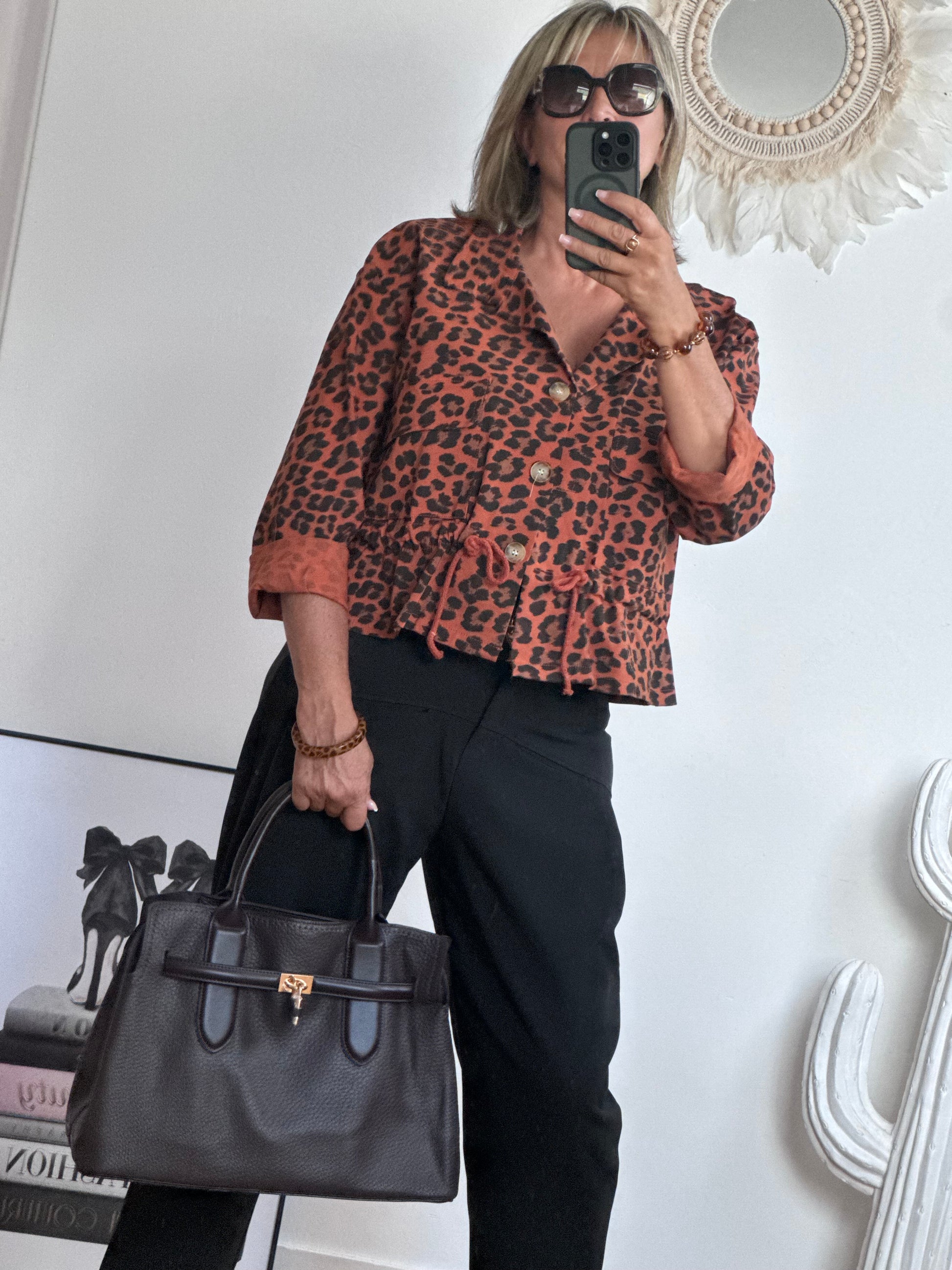 Veste Léo terracotta