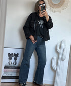 Jean flare denim bleu