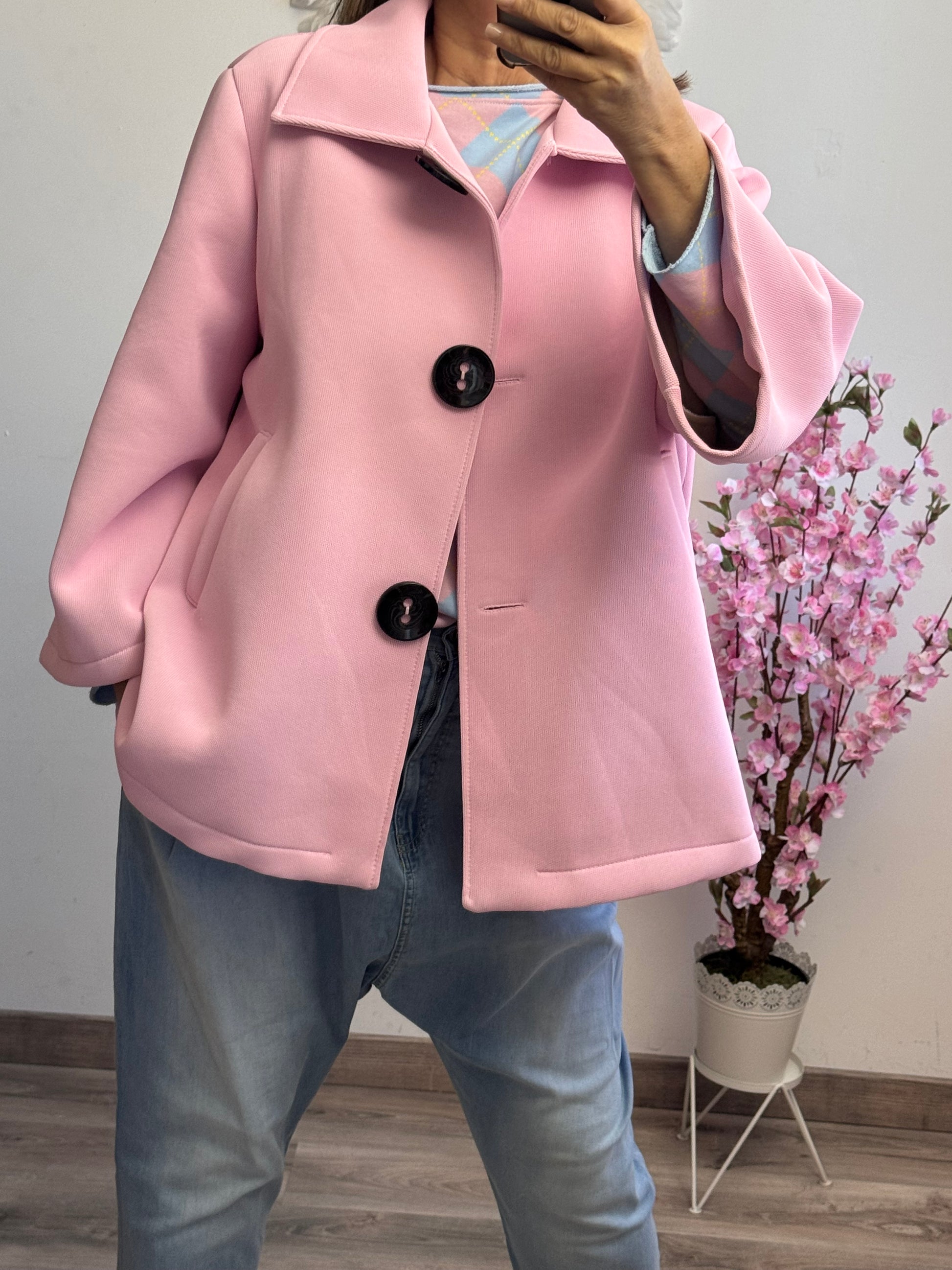Veste évasée rose TU 42/50