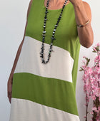 Robe Romy verte et crème