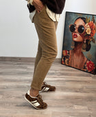 Pantalon velours côtelé camel taille du 38 au 46