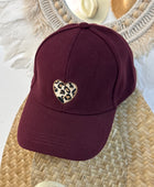 Casquette love lie de vin