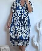 Robe fluide arabesque marine TU 40/48
