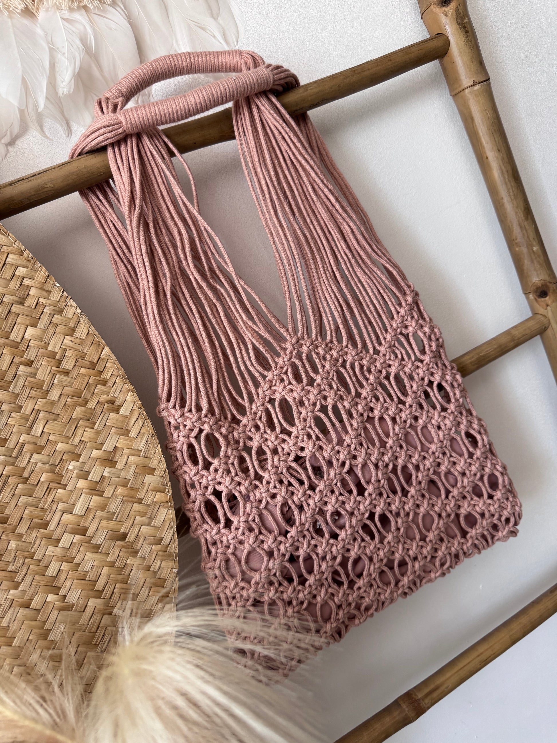 Sac filet rose