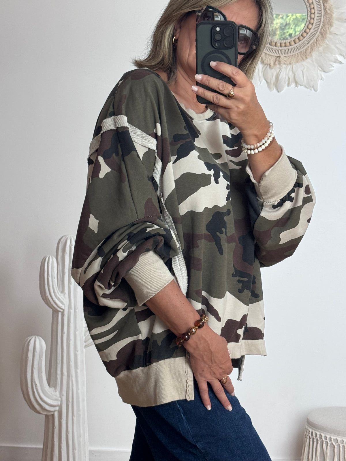 Sweat-shirt oversize camouflage TU 38/50