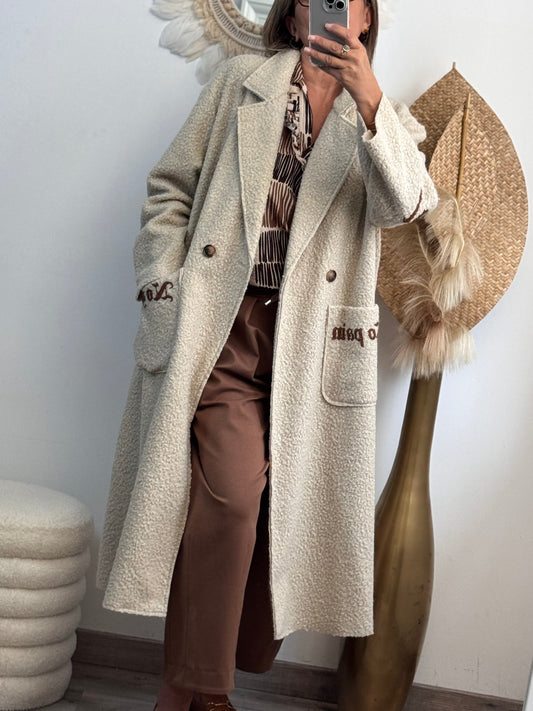 Manteau long beige