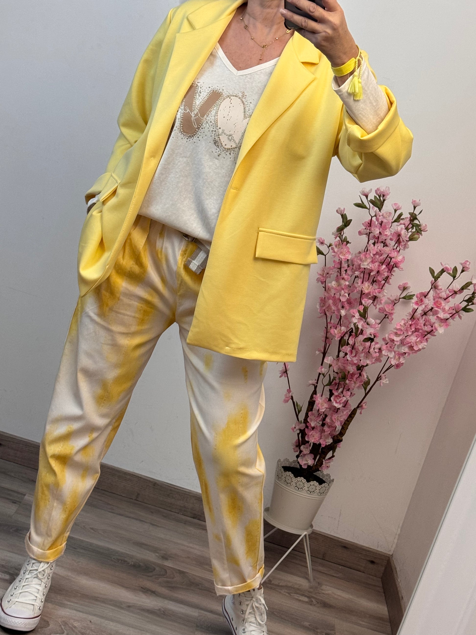 Pantalon tie and dye jaune TU 40/48