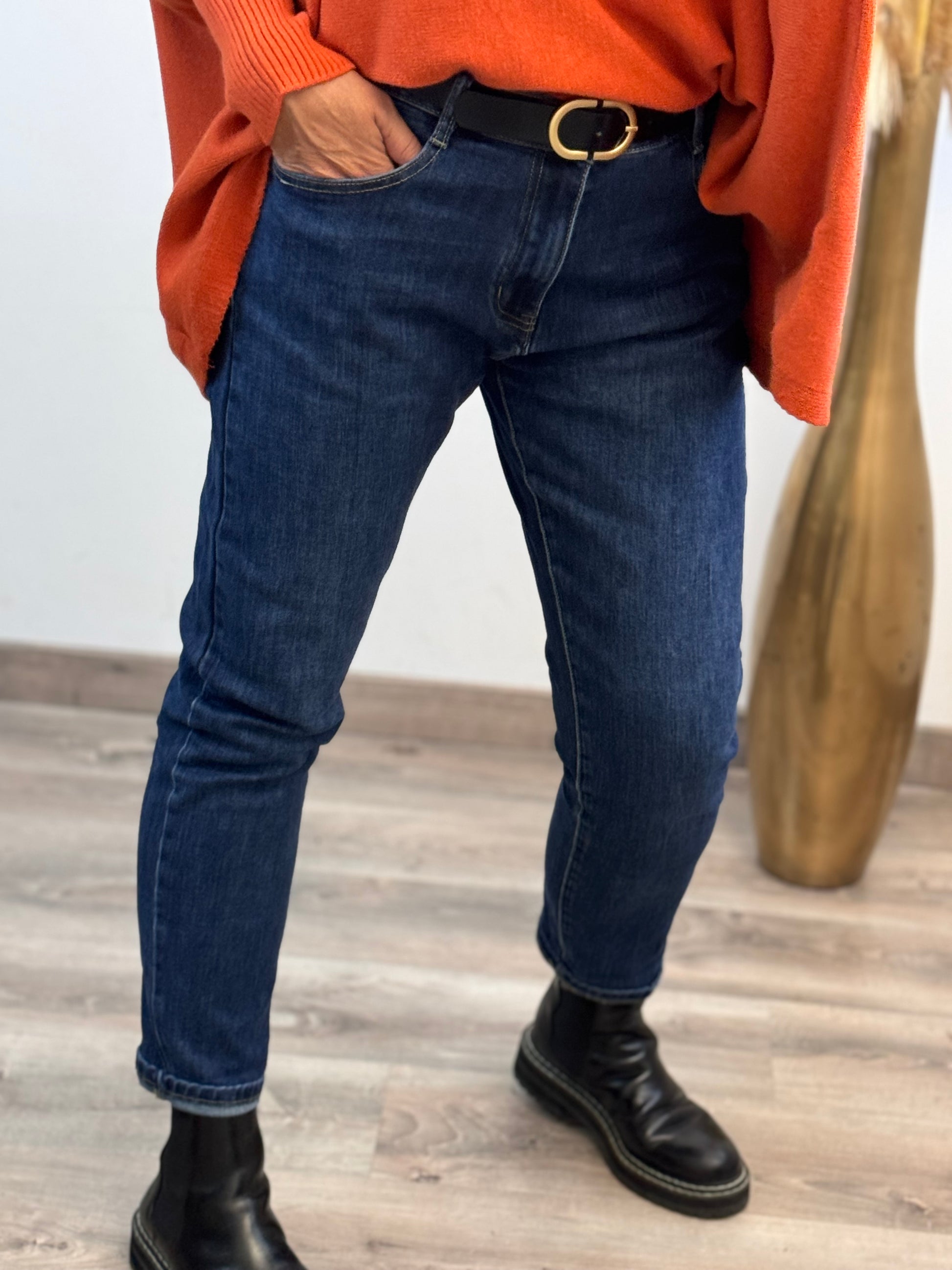 Jean mom fit bleu taille disponible du 44 au 52