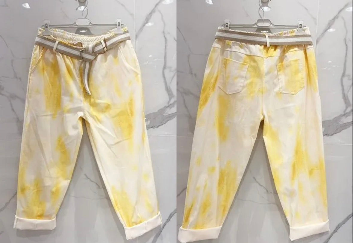 Pantalon tie and dye jaune TU 40/48