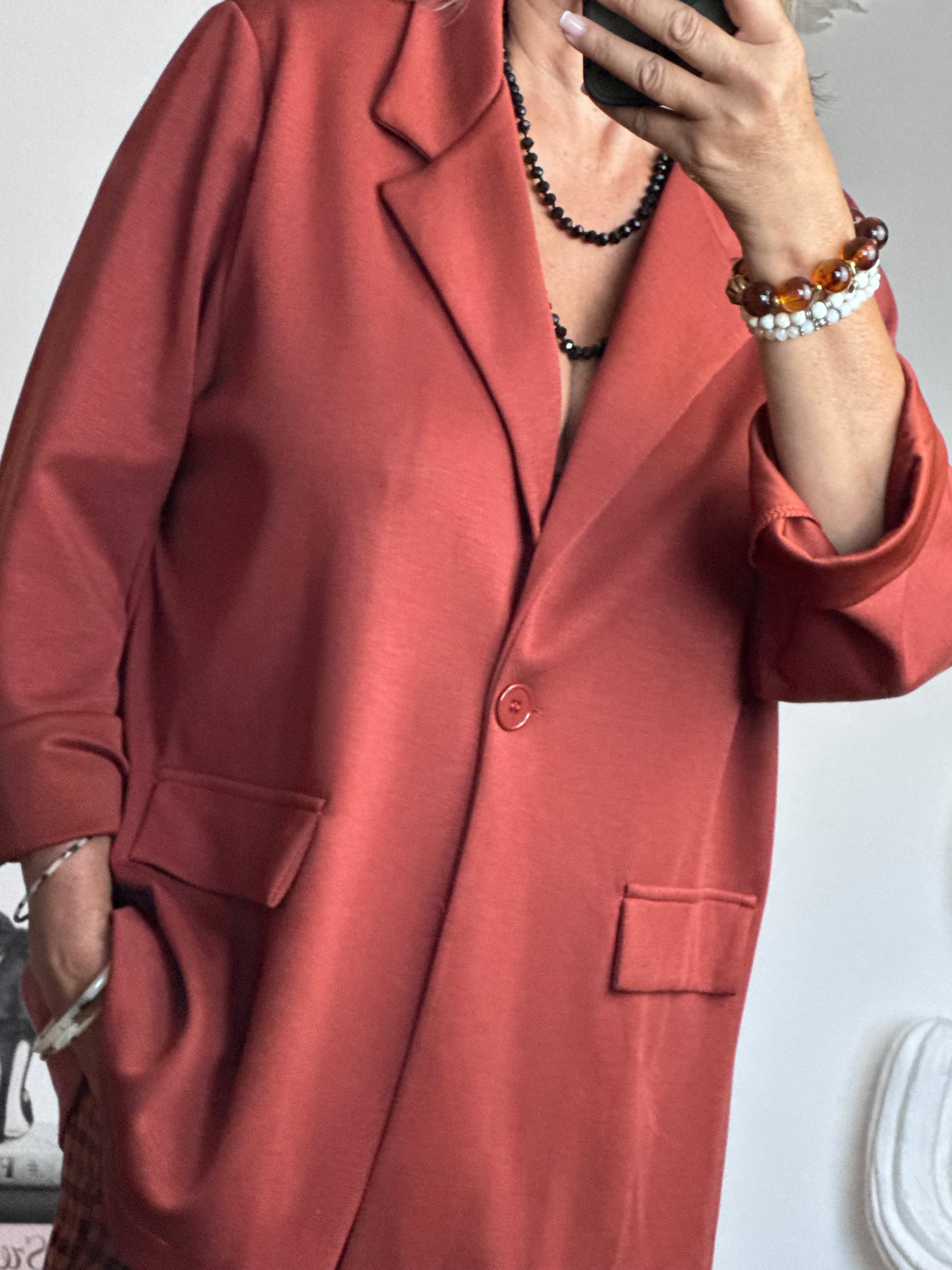 Veste blazer casuel terracotta TU 40/48