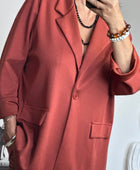 Veste blazer casuel terracotta TU 40/48