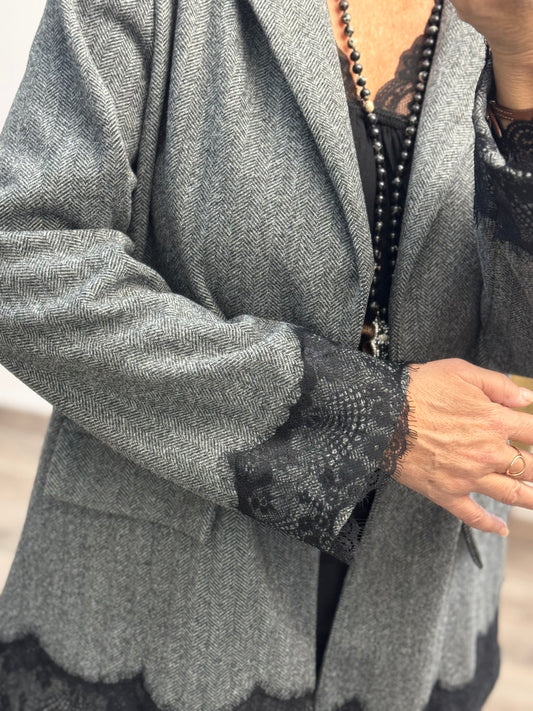 Veste blazer gris chic TU 42/48