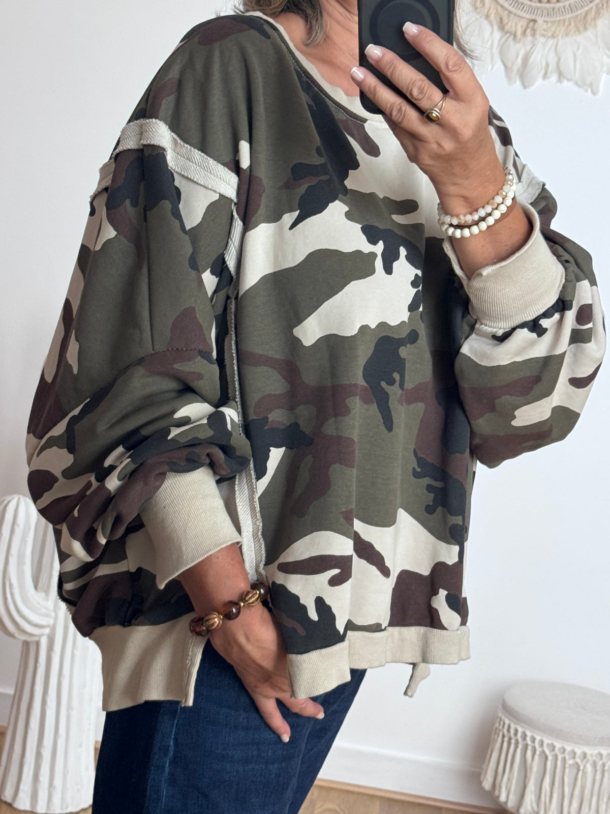 Sweat-shirt oversize camouflage TU 38/50