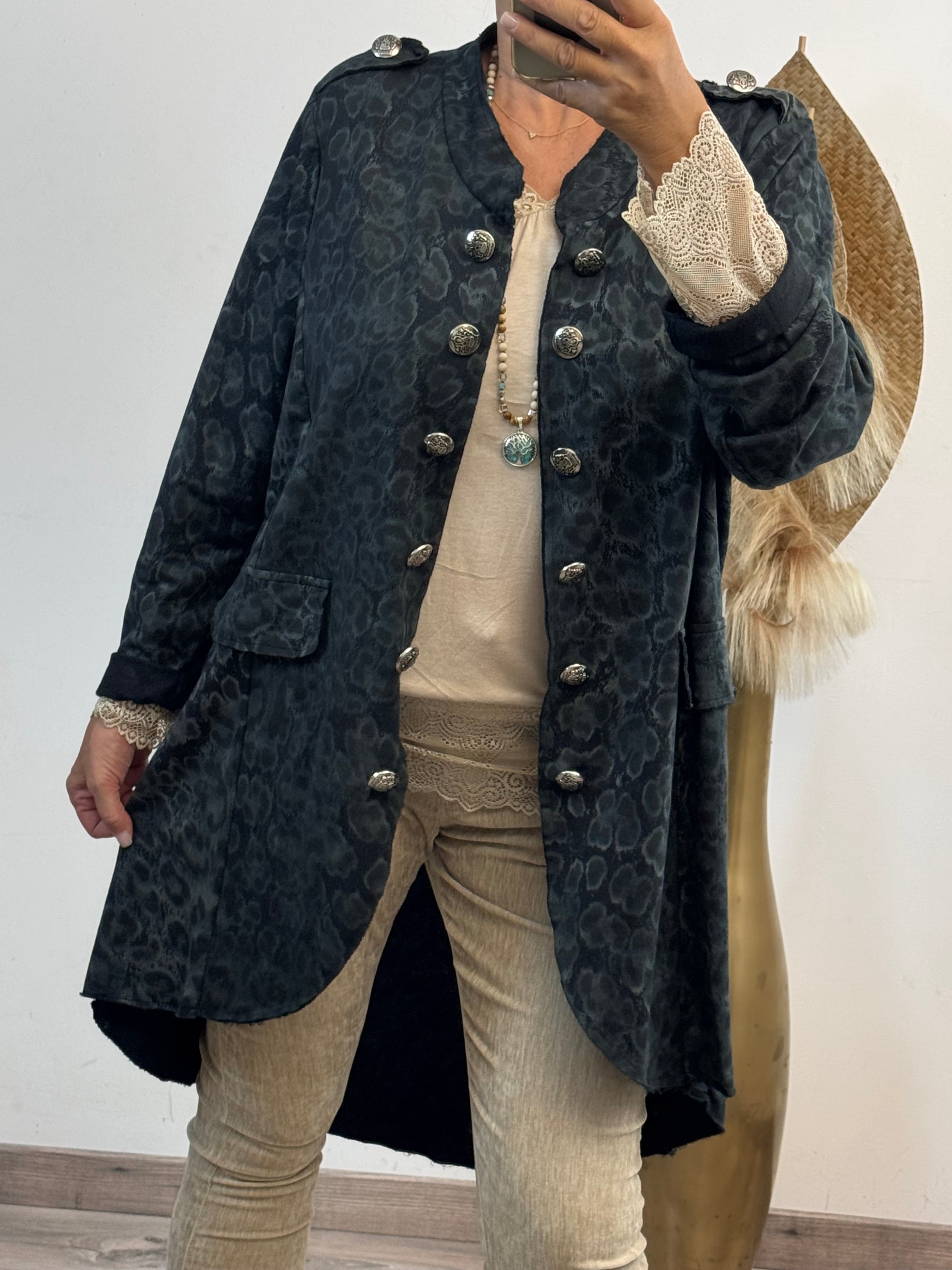 Veste napolitaine Léo noire