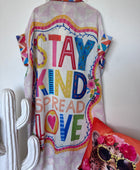 Robe chemise rayée multicolore