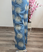 Pantalon Flora bleu