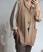 Veste casuel camel jolie forme