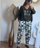 Pantalon rock bohème kaki
