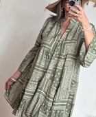 Robe Léa bandana kaki
