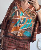 Blouse horse camel